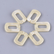 Acrylic Linking Rings, Quick Link Connectors, For Jewelry Chains Making, Imitation Gemstone Style, Oval, Wheat, 30.5x20x5mm, Hole: 17.5x8mm, about: 220pcs/500g(OACR-S021-28K)