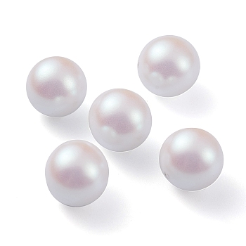 POM Plastic Beads, Imitation Pearl, Center Drilled, Round, Old Lace, 11.5~12mm, Hole: 1.2mm