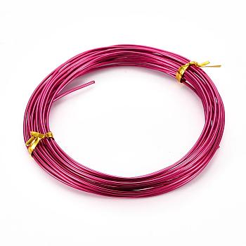 Round Aluminum Craft Wire, for Beading Jewelry Craft Making, Medium Violet Red, 20 Gauge, 0.8mm, 10m/roll(32.8 Feet/roll)