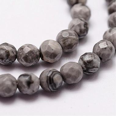 Natural Map Stone/Picasso Stone/Picasso Jasper Beads Strands(G-D840-35-4mm)-3