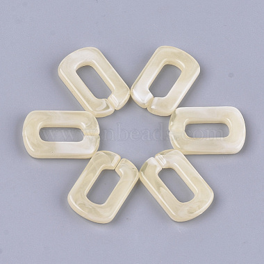 31mm Wheat Oval Acrylic Linking Rings