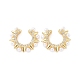 ABS Plastic Imitation Pearl Beaded Cuff Earrings(EJEW-F303-02G)-1