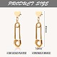 430 Stainless Steel Safety Pin Shape Dangle Stud Earrings for Women(JE946A)-3