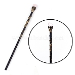 Natural Rose Quartz Magic Wand, Cosplay Magic Wand, with Wood Wand, for Witches and Wizards, 320mm(PW-WG33036-02)