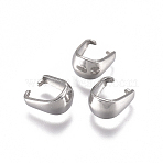 Tarnish Resistant 304 Stainless Steel Snap on Bails, Pendant Bails, Stainless Steel Color, 7x6x4mm, Inner Size: 6x4.5mm, Pin: 0.8mm(X-STAS-L234-158P)