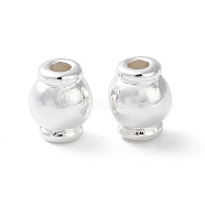Alloy Spacer Beads, Long-Lasting Plated, Lantern Shape, Silver, 6x5mm, Hole: 1.6mm(PALLOY-F309-33S)