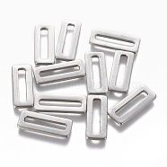 201 Stainless Steel Linking Rings, Rectangle, Stainless Steel Color, 20x8x1.5mm, Inner Diameter: 16x3mm(STAS-L233-017P)