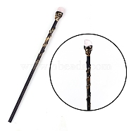 Natural Rose Quartz Magic Wand, Cosplay Magic Wand, with Wood Wand, for Witches and Wizards, 320mm(PW-WG33036-02)