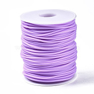 Hollow Pipe PVC Tubular Synthetic Rubber Cord, Wrapped Around White Plastic Spool, Medium Purple, 2mm, Hole: 1mm, about 54.68 yards(50m)/roll(RCOR-R007-2mm-23)