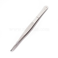 Stainless Steel Tweezers, Stainless Steel Color, 201x11.5mm(TOOL-WH0079-43B)