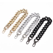 Spray Painted CCB Plastic Curb Chains Bag Handles, Wallet Chains, with Alloy Spring Gate Ring and Zinc Alloy Swivel Clasps, for Bag Straps Replacement Accessories, Mixed Color, 16.26 inch(41.3cm), 3pcs/set(AJEW-BA00052)