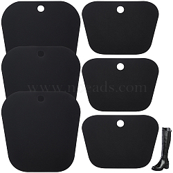 6Pcs 2 Style PVC Boot Shaper Form Inserts, Boots Tall Support, Random Patterns or None Pattern, Trapezoid, Black, 21.6x15x0.08cm & 24x23.8x0.05cm, Hole: 20mm, 3pcs/style(DIY-GF0008-84)