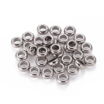 Alloy Spacer, Rondelle, Lead Free and Cadmium Free, Gunmetal, 7x3mm, Hole: 4mm