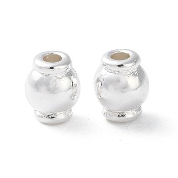 Alloy Spacer Beads, Long-Lasting Plated, Lantern Shape, Silver, 6x5mm, Hole: 1.6mm