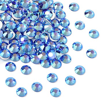 Preciosa&reg MAXIMA Crystal No Hotfix Flatback Stones, Czech Crystal, Dura Foiling, Round(438 11 615 Chaton Rose), 30050 200 Sapphire AB, SS12(3~3.2mm)