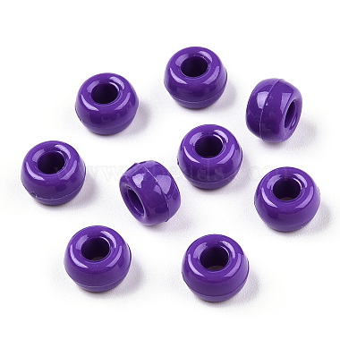 Blue Violet Barrel Plastic Beads