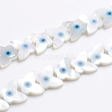 Butterfly White Shell Beads