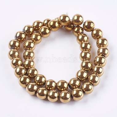 Non-magnetic Synthetic Hematite Beads Strands(G-S096-10mm-2)-2