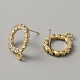 Brass Rhinestone Stud Earring Findings(KK-WH0079-34LG)-2