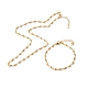 304 Stainless Steel Link Chain Bracelets & Necklaces Set(SJEW-JS01209)-1