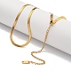 Brass Snake Chain Necklaces for Women(NJEW-G084-02G)-1