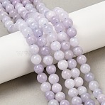 Natural Quartz Beads Strands, Dyed & Heated, Imitation Aquamarine Color, Round, Light Blue, 8.5x8mm, Hole: 1mm, about 46~48pcs/strand, 14.96 inch~15.35  inch(X-G-T129-02B-02)