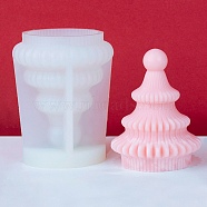 Christmas Tree DIY Silicone Scented Candle Mold, Origami Style, White, 91x70mm, Inner Diameter: 48mm(DIY-K064-01D)