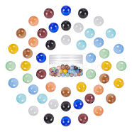 SUNNYCLUE 100Pcs 10 Colors Cat Eye Beads, Round, Mixed Color, 8mm, Hole: 1.2mm, 10pcs/color(CE-SC0001-01-8mm)