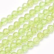 Natural Prehnite Beads Strands, Round, Faceted, 2mm, Hole: 0.5mm; about 174pcs/strand, 15.5inches(39.5cm)(G-O166-19-2mm)