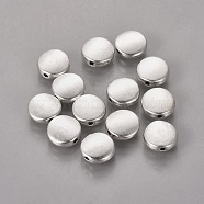 Tibetan Style Alloy Beads, Cadmium Free & Lead Free, Flat Round, Antique Silver, 9x4mm, Hole: 1mm(LF10214Y)