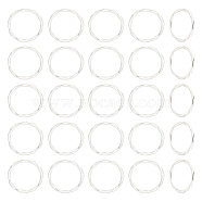 Tibetan Style Linking Rings, Circle Frames, Cadmium Free & Lead Free, Wavy Round Ring, Silver, 22x1.5mm, 40pcs/box(FIND-UN0002-02)