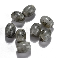 Natural Labradorite European Beads, Large Hole Beads, Barrel, 15~17x12~13.5mm, Hole: 4.5~5mm(G-F580-A09)