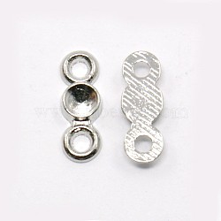 Alloy Cabochon Connector Settings, Cadmium Free & Nickel Free & Lead Free, Platinum, 12.5x5x2.5mm, Hole: 1.5mm, Fit for 3.5mm rhinestone(PALLOY-A20074-P-FF)