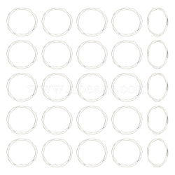 Tibetan Style Linking Rings, Circle Frames, Cadmium Free & Lead Free, Wavy Round Ring, Silver, 22x1.5mm, 40pcs/box(FIND-UN0002-02)