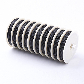 Tiger Tail Wire, Nylon-coated Stainless Steel, Black, 1.0mm, about 32.8 Feet(10m)/roll