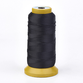 Polyester Thread, for Custom Woven Jewelry Making, Black, 0.7mm, about 310m/roll