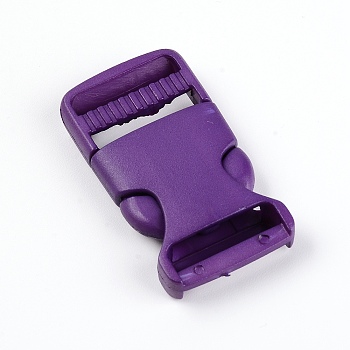 Nylon Side Release Buckles, Survival Bracelet Clasps, Purple, 57x30x9.5mm, Hole: 5x25mm