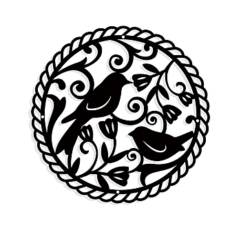 Iron Wall Art Decorations, for Front Porch, Living Room, Kitchen, Matte Style, Bird, 300x1mm