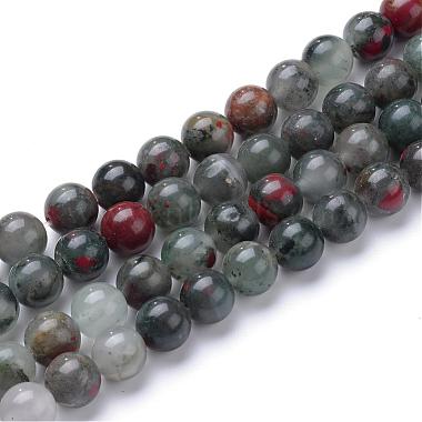 10mm Round Bloodstone Beads