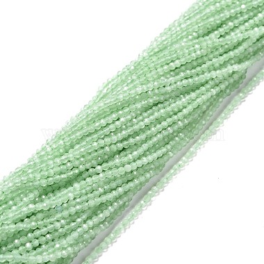 Pale Green Round Glass Beads