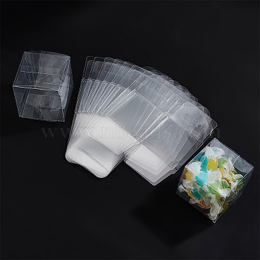 nbeads 30 pcs carré transparent en plastique pvc boîte emballage cadeau(CON-NB0002-17)-4
