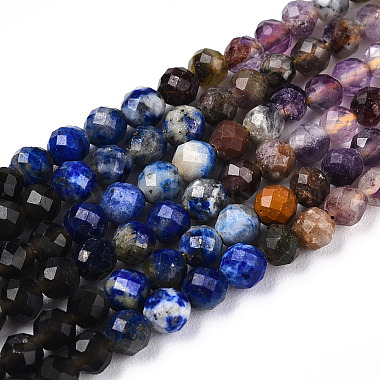 Natural & Synthetic Mixed Gemstone Beads Strands(G-D080-A01-02-27)-4