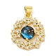 Rack Plating Brass Cubic Zirconia Enamel Pendants(KK-S380-11G)-1