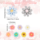 90Pcs 9 Colors Flatback Opaque Resin Flower Daisy Cabochons(CRES-GF0001-03)-2