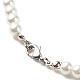 Glass Pearl Round Beaded Necklace for Women(NJEW-JN03903)-5