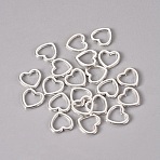 Tibetan Style Linking Rings, Heart, Cadmium Free & Nickel Free & Lead Free, Antique Silver, 10x10x1mm(TIBEB-A123076-AS-FF)