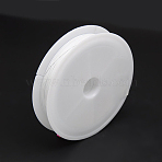 DIY Jewelry Thread Findings Colored Tiger Tail Wire, Nylon-coated Stainless Steel, White, 25 Gauge(0.45mm), about 164.04 Feet(50m)/roll(X-TWIR-O001-0.45mm-01)