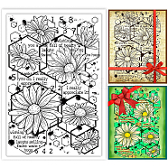 PVC Plastic Stamps, for DIY Scrapbooking, Photo Album Decorative, Cards Making, Stamp Sheets, Film Frame, Flower Pattern, 16x11x0.3cm(DIY-WH0167-57-0074)