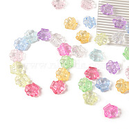 Transparent Acrylic Beads, Shell, Mixed Color, 17.9x19.5x7.2mm, Hole: 3.8mm(OACR-H038-10)