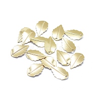 Brass Pendants, Long-Lasting Plated, Leaf, Real 14K Gold Plated, 17x10x0.8mm, Hole: 1.2mm(X-KK-F797-20G)